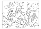 Coloring page gnome