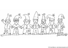 Coloring page gnomes 1 - 7