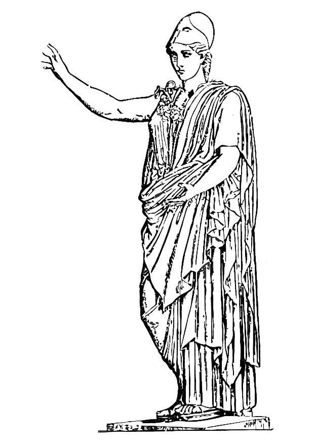 Coloring Page Godess Athena - free printable coloring pages - Img 11006