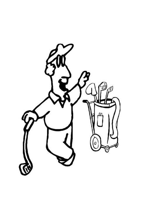 Coloring page golf