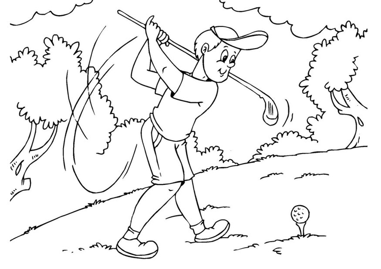 Coloring page golf
