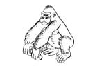 Coloring page gorilla
