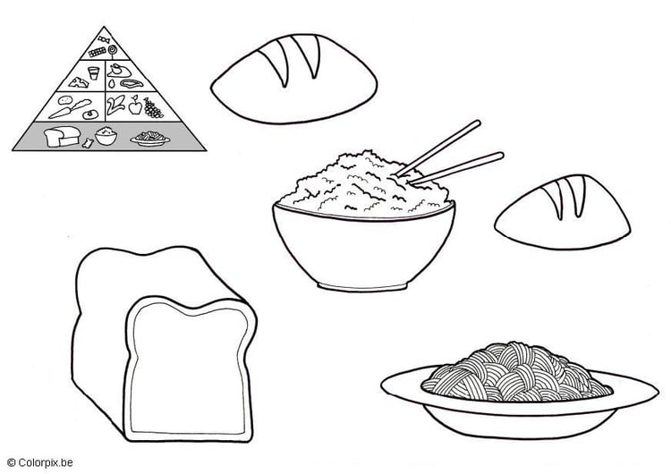 Coloring page grain products