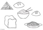 Coloring pages grain products