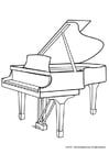 Coloring page grand piano