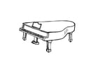 Coloring page grand piano