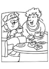 Coloring pages Grandma and Grandpa