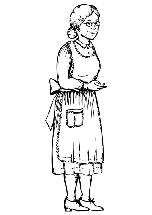 Coloring page grandmother