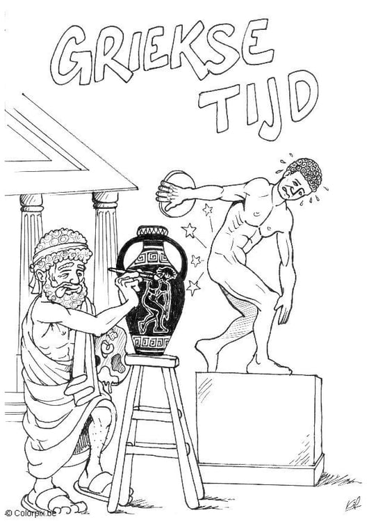 Coloring page Greek civilization