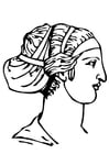 Coloring pages Greek Hairstyle