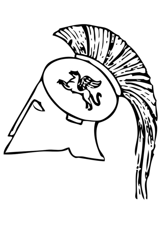 Coloring page Greek Helmet