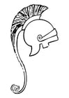 Coloring pages Greek Helmet