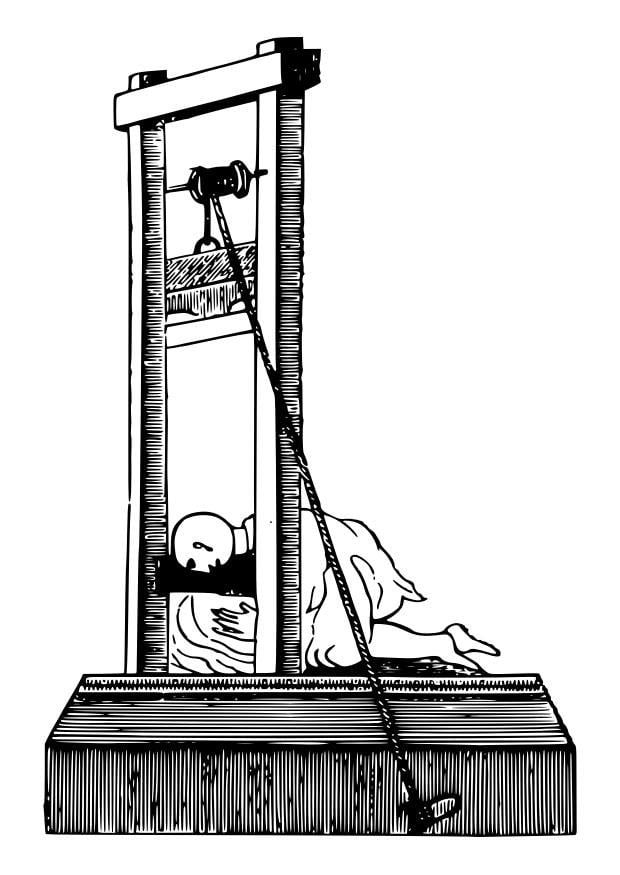 Coloring page guillotine