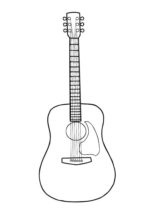 Coloring page guitar