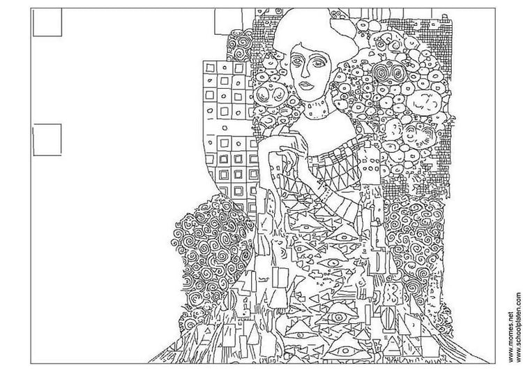 Coloring page Gustav Klimt