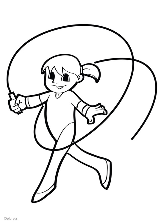 Coloring page gymnast