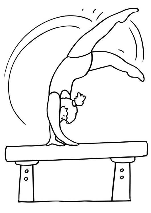 Coloring page gymnastics