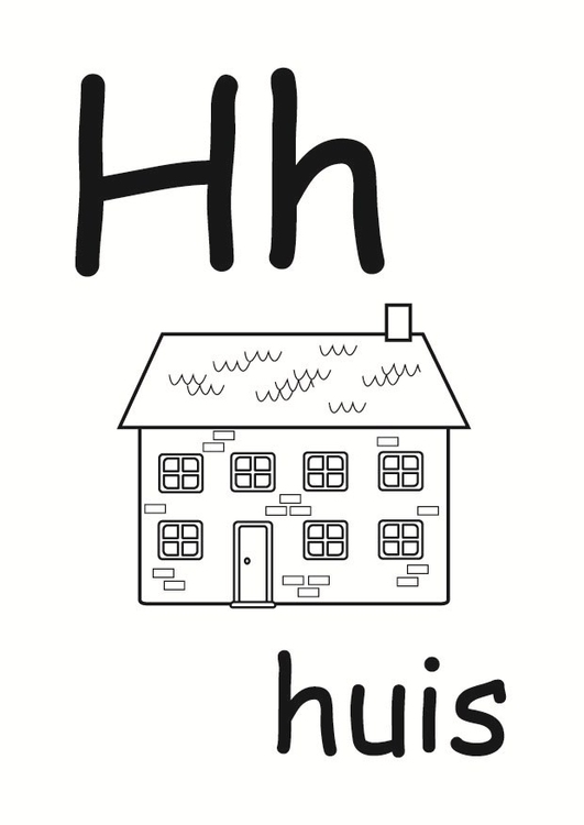 Coloring page h