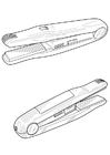 Coloring page hair straightener