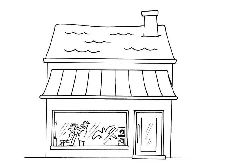 Coloring page hairdresser