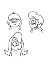 Coloring page hairstyles