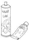 Coloring page hairstyling gel and spray