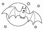 Coloring pages Halloween bat