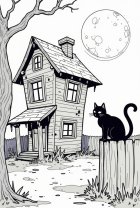 Halloween black cat