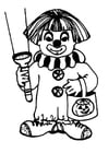 Coloring page halloween clown