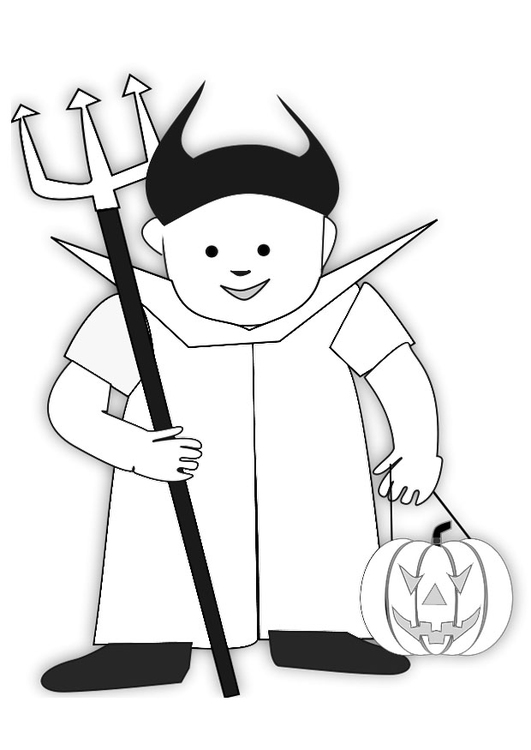 Coloring page halloween costume