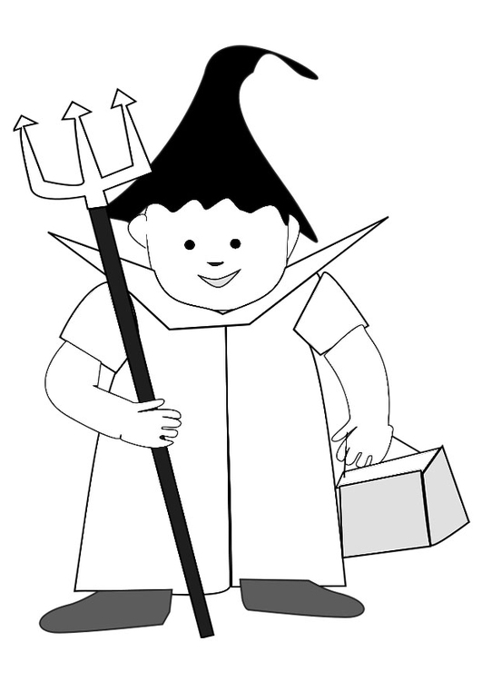Coloring page halloween costume