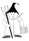 Coloring page halloween costume