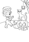 Coloring page halloween costume