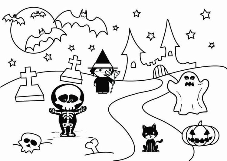 Coloring page Halloween