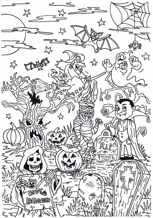 Coloring page Halloween