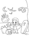 Coloring pages Halloween Dracula