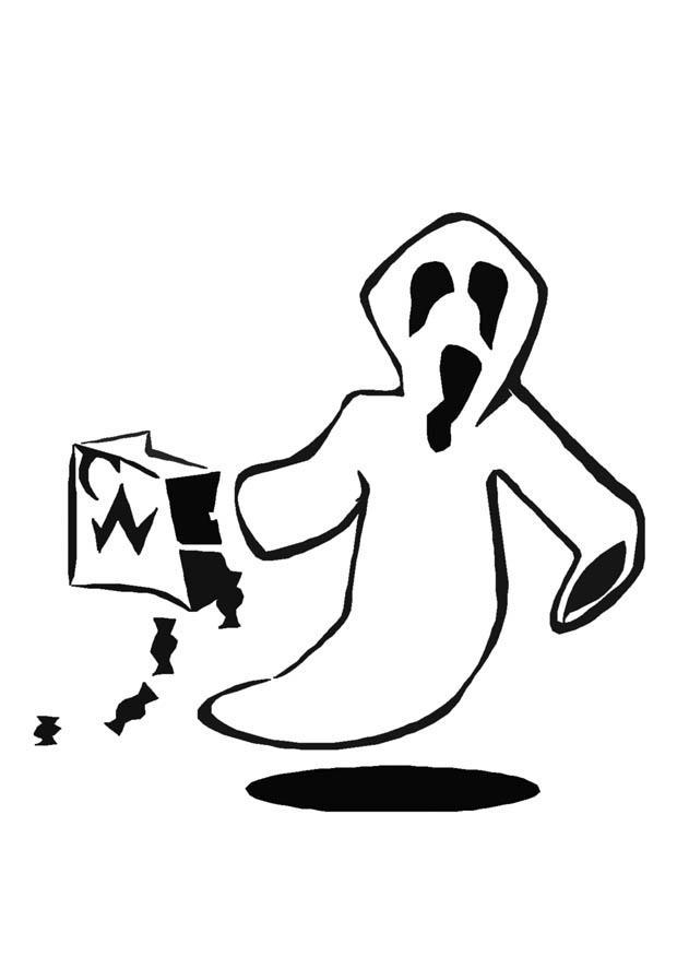Coloring page halloween ghost