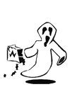 Coloring page halloween ghost