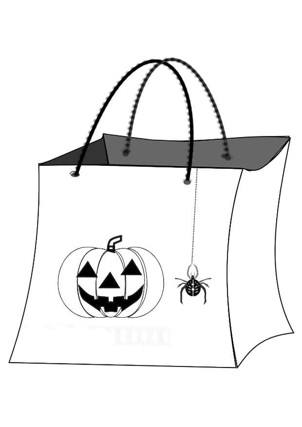 Coloring page halloween goodie bag