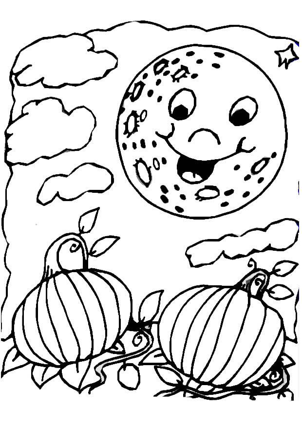 Coloring page halloween night