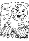 Coloring page halloween night