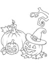 Coloring pages Halloween pumpkins