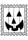 Coloring pages halloween stamp