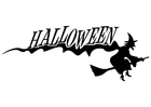 Coloring pages Halloween - witch