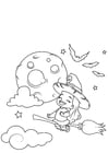 Coloring pages Halloween witch