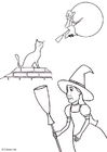 Coloring pages halloween witch