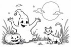 Halloween with ghost