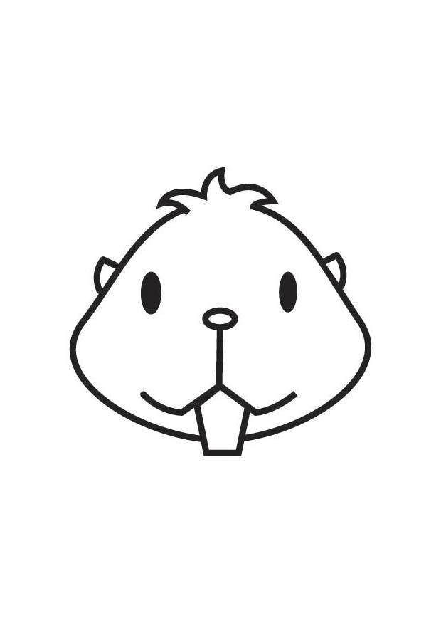 Coloring page Hamster Head