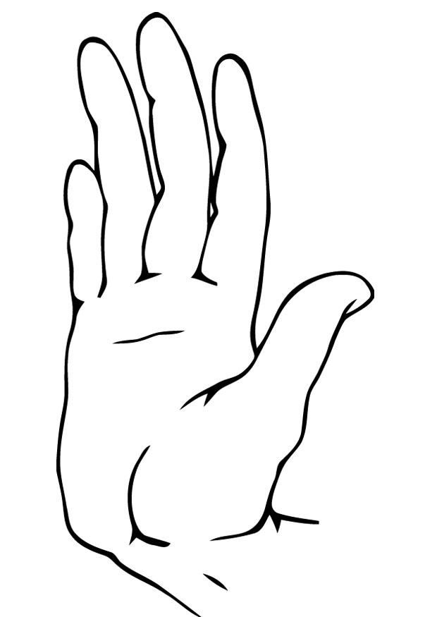 Simple Left Hand Coloring Pages