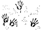 Coloring pages hand prints